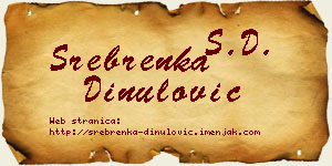 Srebrenka Dinulović vizit kartica